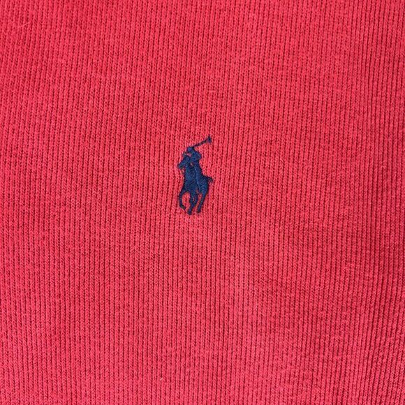 POLO Ralph Lauren LS 1/4 zip pullover sweater men XXL red mock neck 100% cotton - Picture 3 of 7